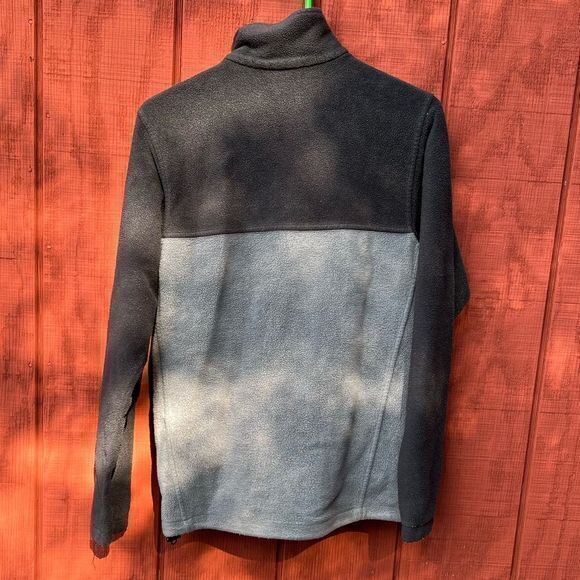 Columbia Men’s Full Zip Fleece Jacket Pockets Long Sleeve‎ Gray Black Small - Picture 2 of 5